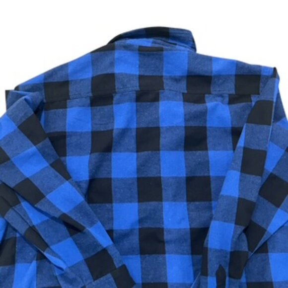 Hickory Shirt Company Men’s 3XLT Cotton Flannel LS Shirt Blue Plaid 1/4 Zip - Picture 6 of 11